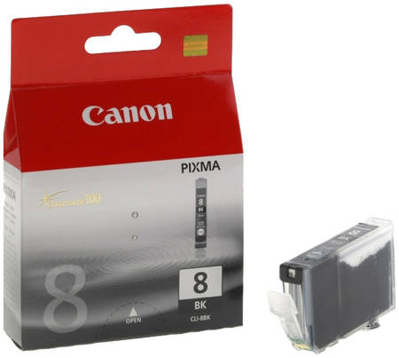 Картридж для струйного принтера Canon CLI-8BK (0620B024) черный, оригинал 965844467315005