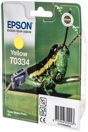 Картридж для струйного принтера Epson C13T03344010, желтый, оригинал 965844467325537
