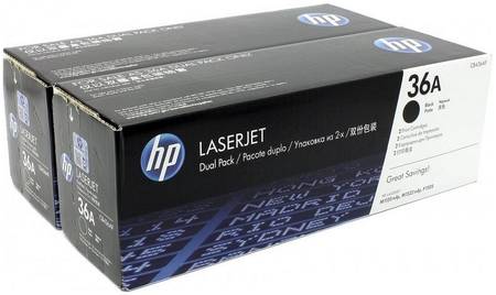 Картридж для лазерного принтера HP 36AD (CB436AD) черный, оригинал 965844467325555