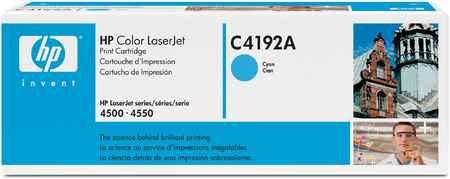 Картридж для лазерного принтера HP C4192A, голубой, оригинал C4192A HP C4192A 965844467325558
