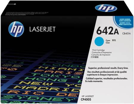 Картридж для лазерного принтера HP 642A (CB401A) голубой, оригинал 965844467325559