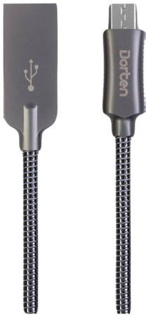 Кабель Dorten dn128400 microUSB 1м Black Micro USB Steel Shell Series 1м Black