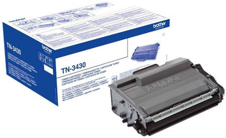 Картридж для лазерного принтера Brother TN-3430, черный, оригинал 965844467344848