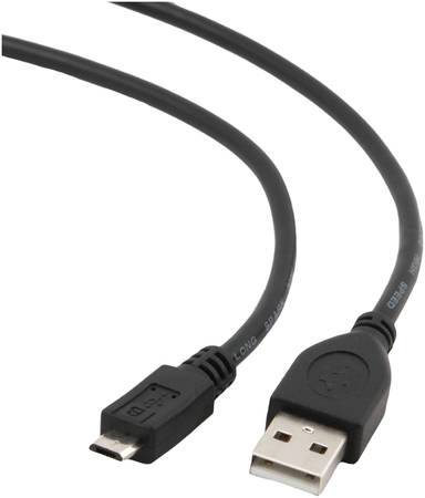 Кабель Gembird USB 2,0 Pro AM/microBM 5P, 0,3м, экран, черный, пакет CCP-mUSB2-AMBM-0,3M 965844467344924