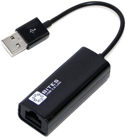 Адаптер Ethernet 100Мбит/сек, 5bites ″UA2-45-02BK″ (USB2,0) 5bites UA2-45-02BK