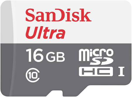Карта памяти SanDisk Micro SDHC Ultra SDSQUNS-016G-GN3MN 16GB