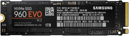 SSD накопитель Samsung 960 EVO M.2 2280 1 ТБ (MZ-V6E1T0BW) 965844467446644