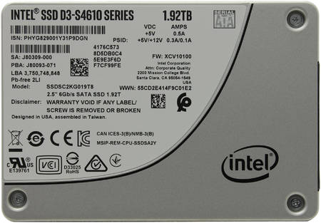SSD накопитель Intel D3-S4610 2.5″ 1,92 ТБ (SSDSC2KG019T801)