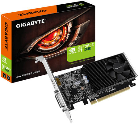 Видеокарта GIGABYTE NVIDIA GeForce GT 1030 Low Profile D4 2G (GV-N1030D4-2GL)
