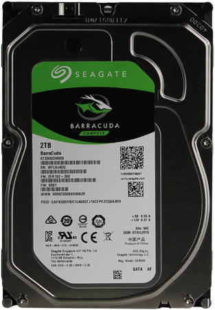 Жесткий диск Seagate BarraCuda 2ТБ (ST2000DM008)