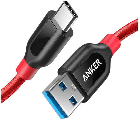 Кабель Anker Powerline Type-C 0,9м Red (A8168H91) PowerLine+ USB-C/USB-A 3,0 0,9m Red with OP V3 965844467518291