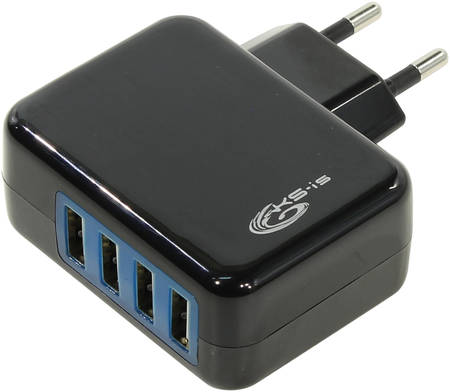 Сетевое зарядное устройство KS-IS KS-288, 4 USB, 4,2 A, black 965844467544324
