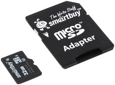 SmartBuy Карта памяти MicroSD 32GB Smart Buy Class 10 UHS-I +SD адаптер SB32GBSDCL10-01 965844467544446