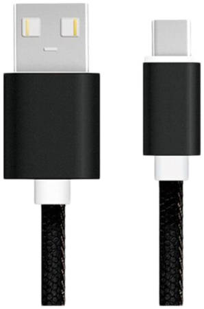 Дата-кабель Akai CE-441B USB-Type C 1м, оплетка экокожа черный ce-442b