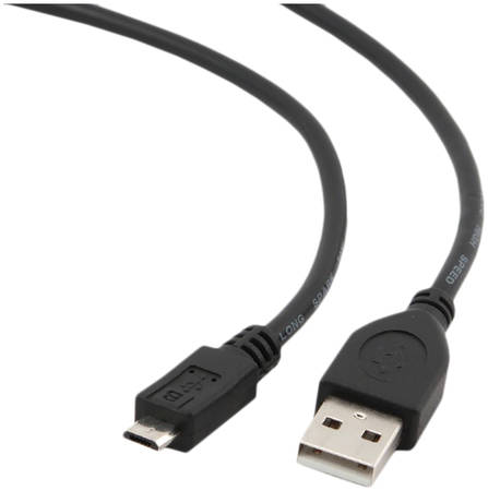 Кабель Cablexpert USB*2,0 Am-micro B, CC-mUSB2-AMBM-6, чёрный - 1,8 метра ccp-musb2-ambm-6