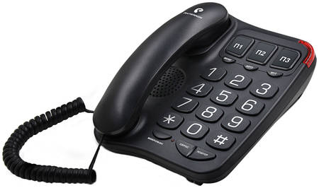 Проводной телефон TeXet TX-214 черный 965844467732403