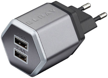 Сетевое зарядное устройство Elray WC2U48HEX 2 USB 4,8A