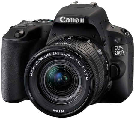 Фотоаппарат зеркальный Canon EOS 200D EF-S 18-55mm IS STM Black EOS 200D EF-S 18-55 IS STM 965844467754685