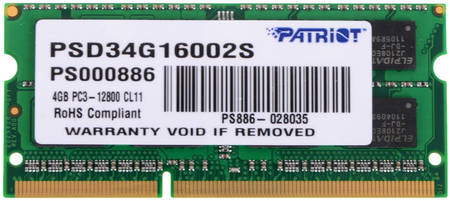 Оперативная память Apacer 8Gb DDR-III 1600MHz SO-DIMM (AS08GFA60CATBGJ)