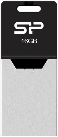 Флешка Silicon Power Mobile X20 16ГБ Silver/Black (SP016GBUF2X20V1K) 965844467955698