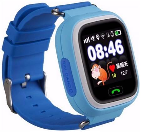 Детские смарт-часы Smart Baby Watch Q90 с GPS трекером Blue/Blue 965844467998415