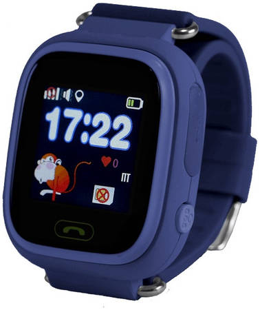 Детские смарт-часы Smart Baby Watch Q90 с GPS трекером Dark Blue/Blue 965844467998491