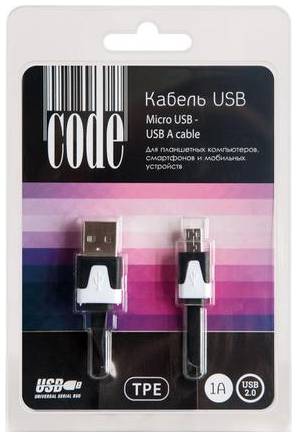 Кабель Code CBL108 USB to microUSB Black
