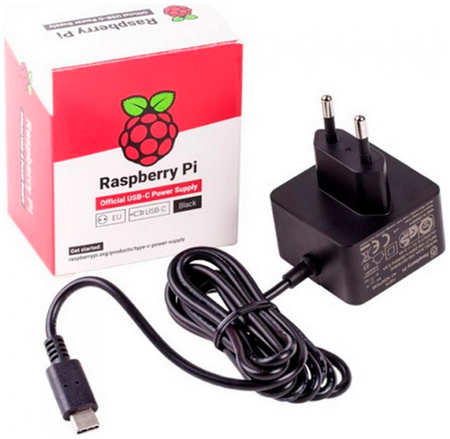Блок питания Raspberry Pi 4 Model B 187-3417 черный 965844469050317