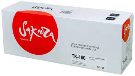 Картридж для лазерного принтера SAKURA TK160 черный, совместимый (SATK160) 965844469051784