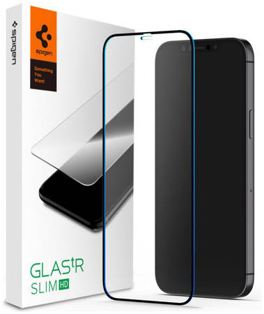 Защитное стекло Spigen Glas.tR SLIM HD (AGL01534) для iPhone 12 mini (Black) 965844469056391