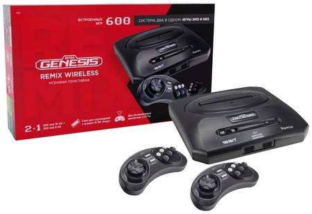 Игровая приставка Retro Genesis Remix Wireless (8+16Bit) + 600 игр ZD-05A