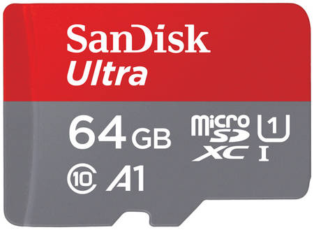 Карта памяти SanDisk Ultra microSDXC 64GB (SDSQUA4-064G-GN6MN)