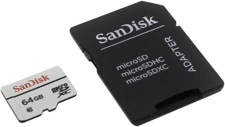 Флеш карта SanDisk High Endurance microSDXC 64GB (SDSQQNR-064G-GN6IA)