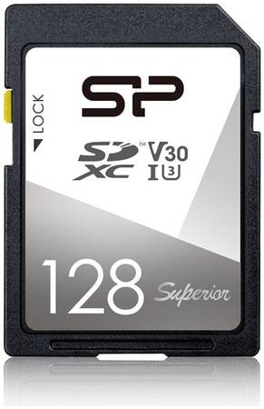 Карта памяти SD 128GB Silicon Power Superior SDXC Class 10 UHS-I U3 V30 100/80 Mb/s 965844469611457