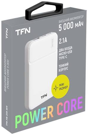 Внешний аккумулятор TFN Power Core 5000 мАч Black (PB-225-BK) Power Core 5000 мАч черный (PB-225-BK) 965844469612026