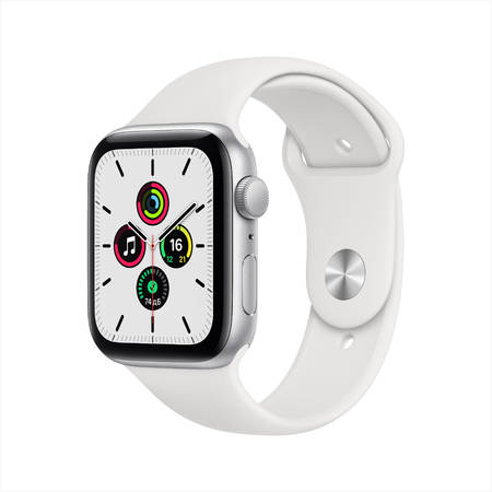 Смарт-часы Apple Watch SE 44mm Silver with White Sport Band 965844469615137