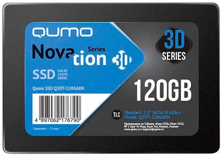 SSD накопитель QUMO Novation 3D 2.5″ 120 ГБ (Q3DT-120GAEN)
