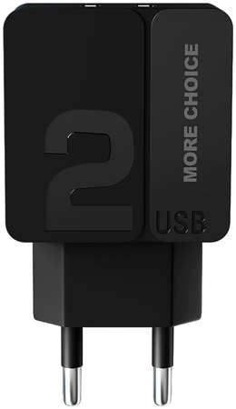 More Choice Сетевое зарядное устройство Morе choicе NC46 2USB 2.4A черный 965844469710114
