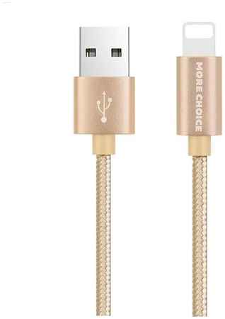 Дата-кабель More choice K11i USB 2.0A для Lightning 8-pin нейлон 1м Gold 965844469710168