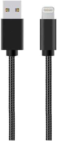 Дата-кабель More choice K31i USB 2.1A для Lightning 8-pin металл 1м Black