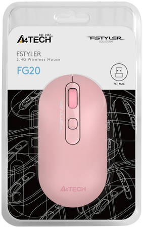 Беспроводная мышь A4Tech Fstyler FG20 Pink 965844469715057