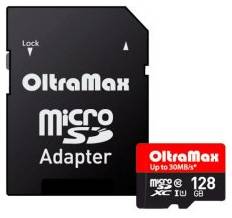Карта памяти Oltramax Premium microSDXC Class 10 UHS-1 U3 128Gb