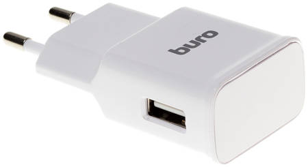 Сетевое зарядное устройство BURO TJ-248W, 1xUSB, 2,4 A, white 965844469777123