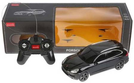 Rastar Машина на радиоуправлении 27mhz Porsche Cayenne Turbo, цвет черный, 1:24 965844469855675
