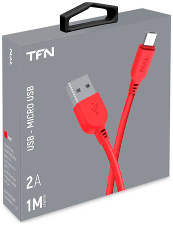 Кабель TFN microUSB 1m PVC Red