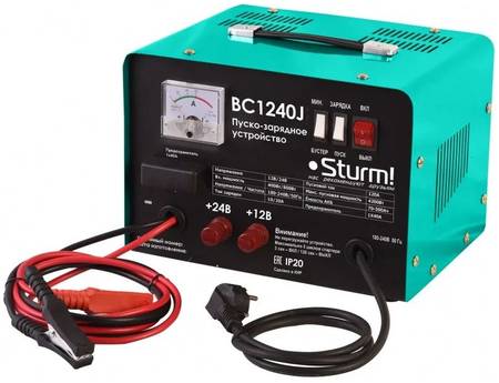 Sturm! BC1240J Пуско-зарядное устройство Sturm 220В,12/24В,4200Вт,10/20А, 120А, до 300Ач 965844469873928