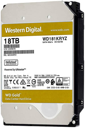 Жесткий диск WD Gold 18ТБ (WD181KRYZ) 965844469935066