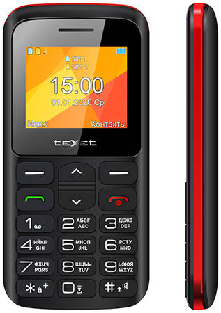 Мобильный телефон teXet TM-B323 Black/Red 965844469935307