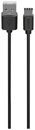 Кабель InterStep Type-C-USB-A USB 2.0 черный 1м