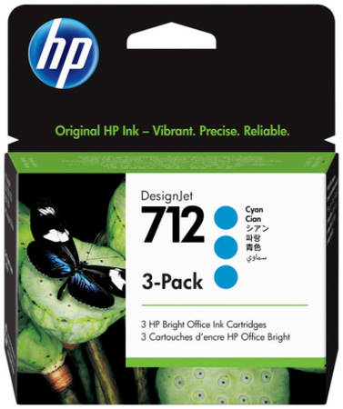 Картридж для струйного принтера HP 712 голубой, оригинал (3ED77A) 965844469950110